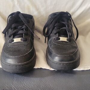 Nike Black Sneakers Classic Design Rubber Sole